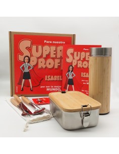 Pack regalo personalizado para profesoras Superprofe "Bambú"