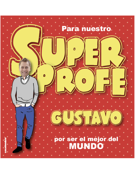 Pack regalo personalizado para profesor Superprofe "Corcho"