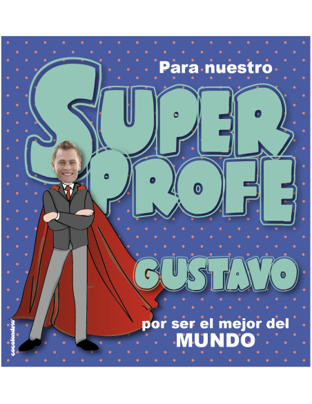 Pack regalo personalizado profesores Superprofe "Bambú"