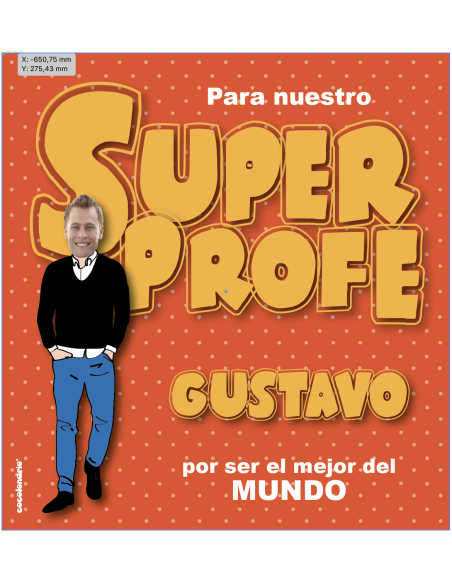 Pack regalo personalizado profesores Superprofe "Bambú"