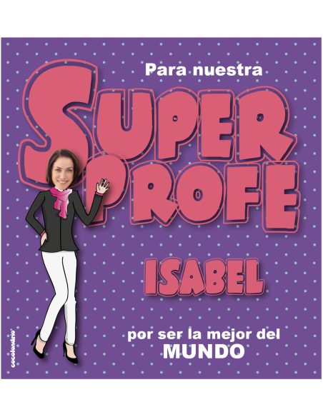 Pack regalo personalizado para maestras Superprofe "Blanco"